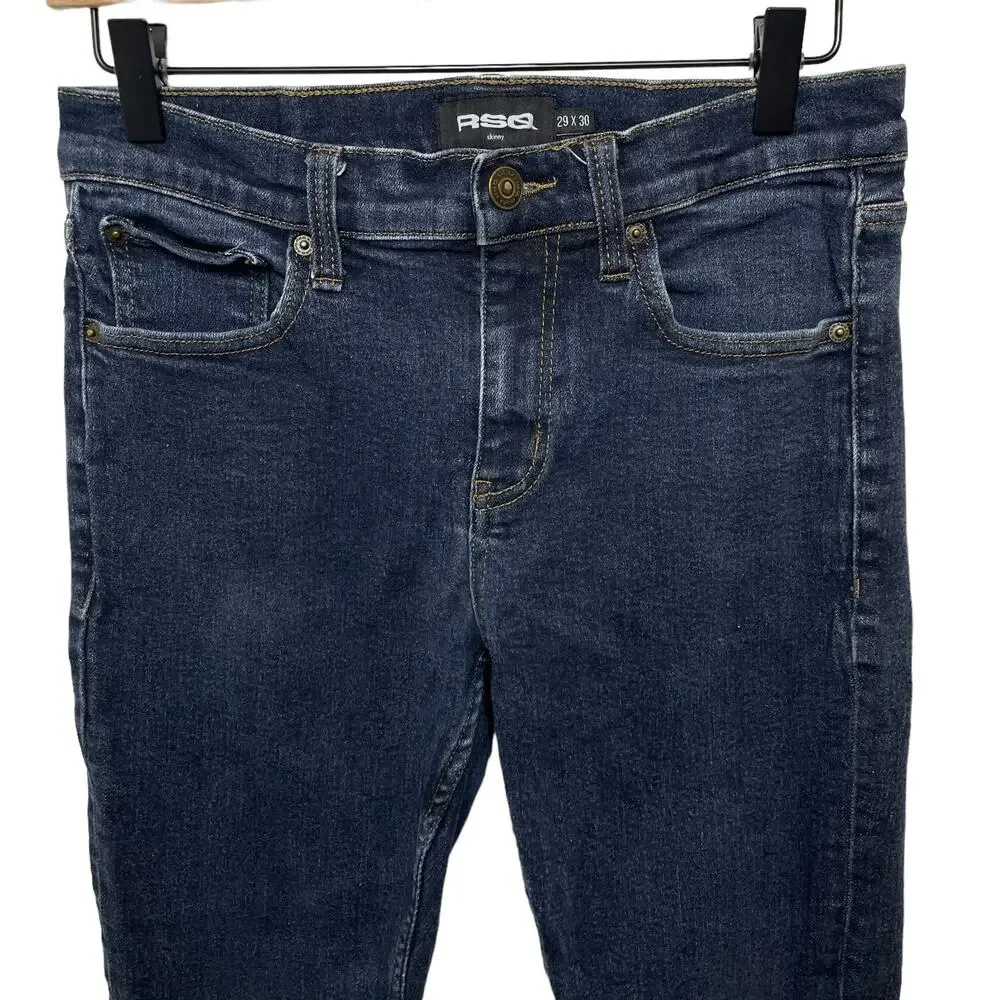 RSQ Men’s Dark Wash Skinny Jeans Denim Cotton Size 29x30